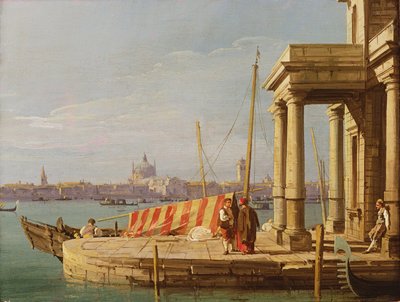 The Quay of the Dogano, Venice by Giovanni Antonio Canal